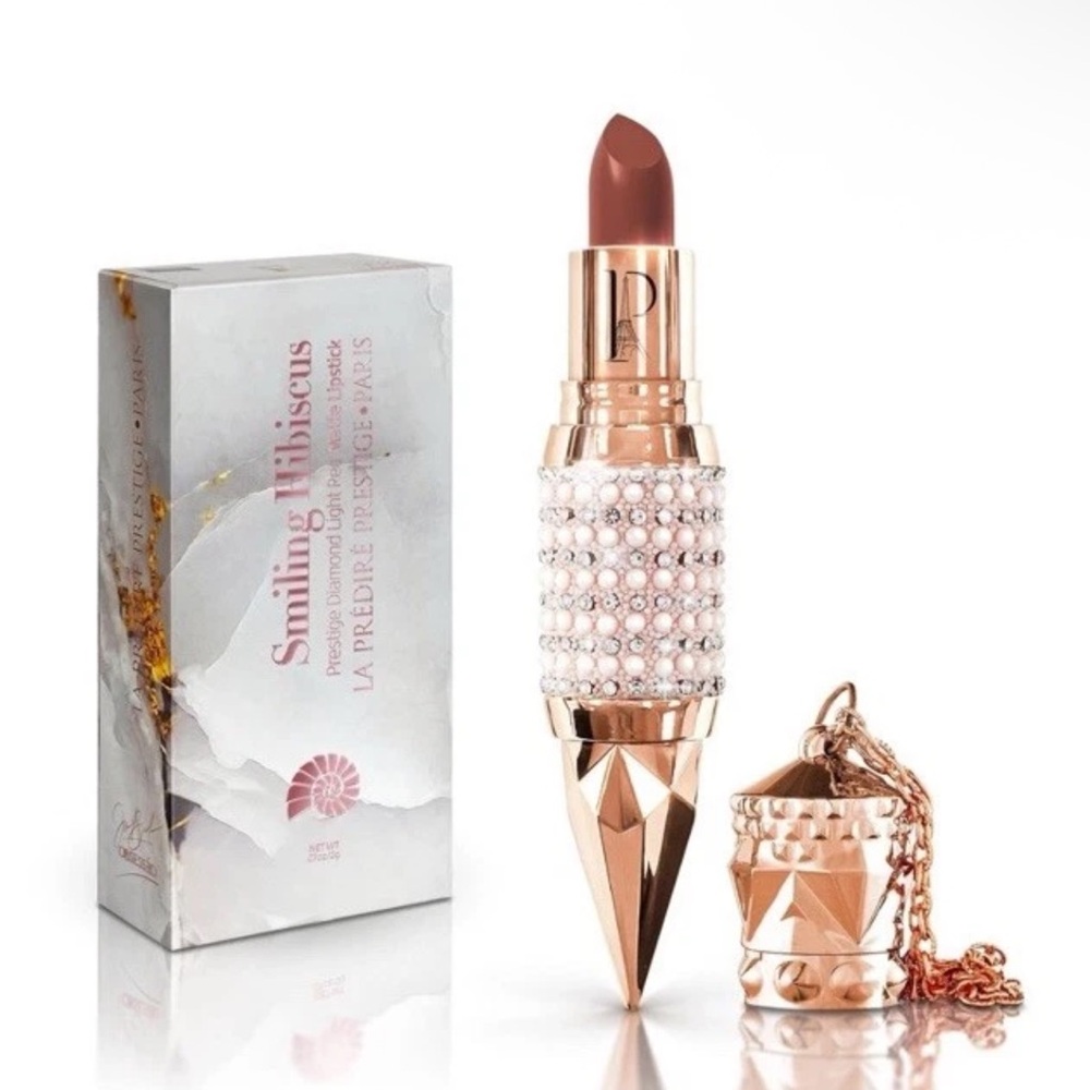 La Predire Prestige Paris Lipstick-Diamond Light Red Matte-Smiling Hibiscus NIB